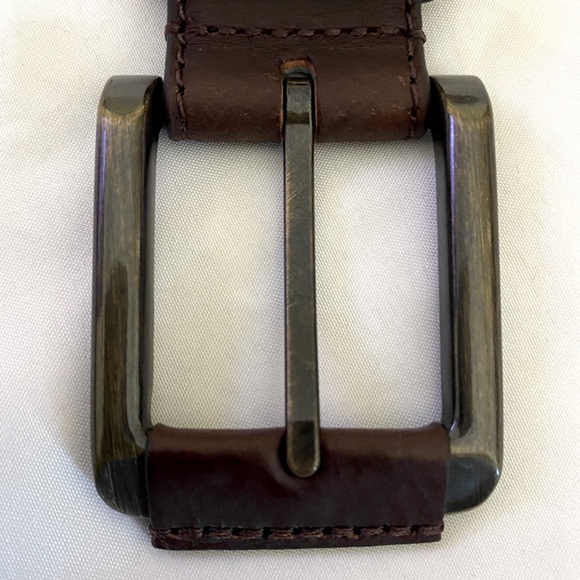 Macy's Other - Unbranded Dark Brown Leather Dress Belt